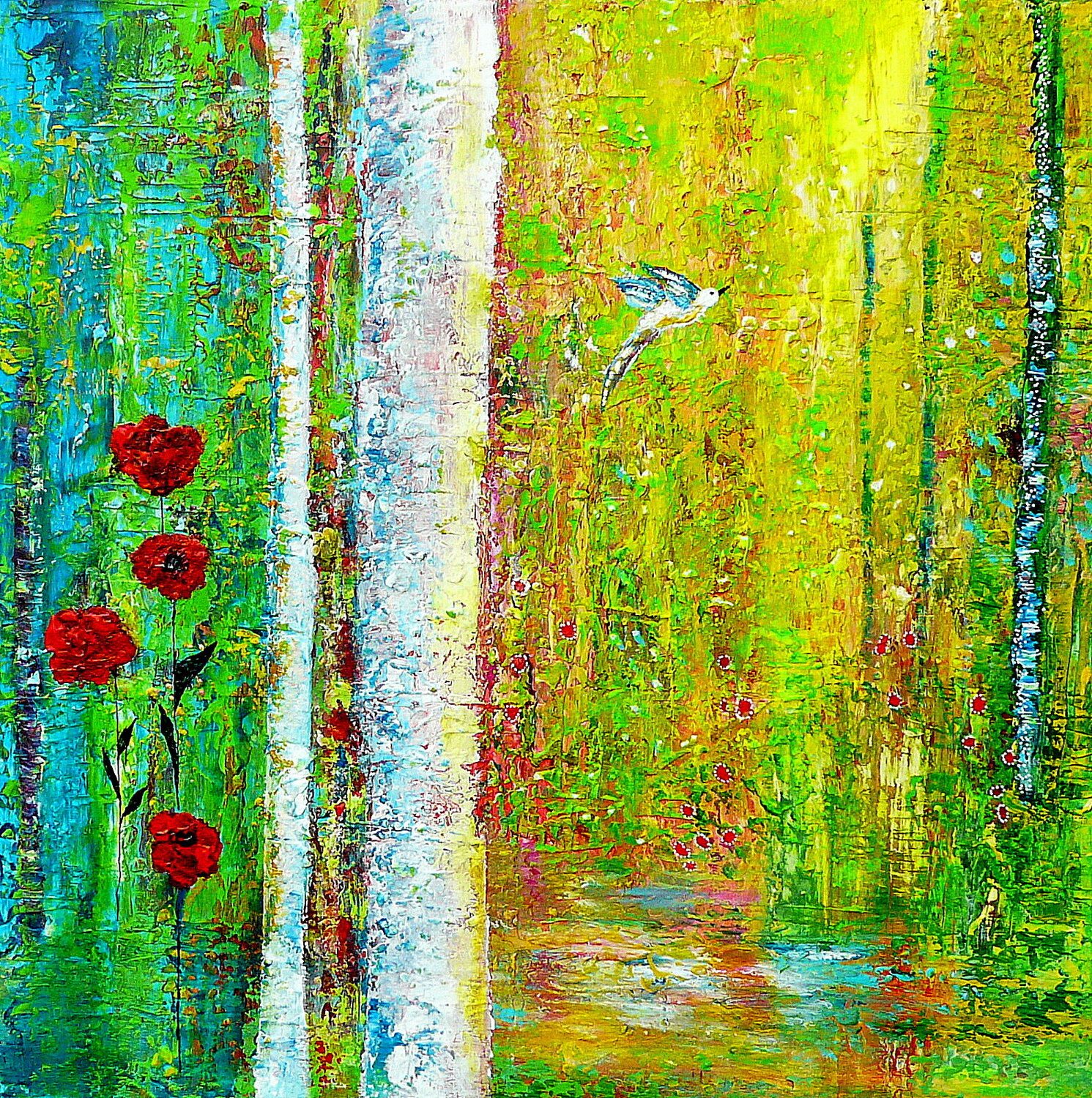 Zauberwald (18) Blanka Mandel Original painting for sale