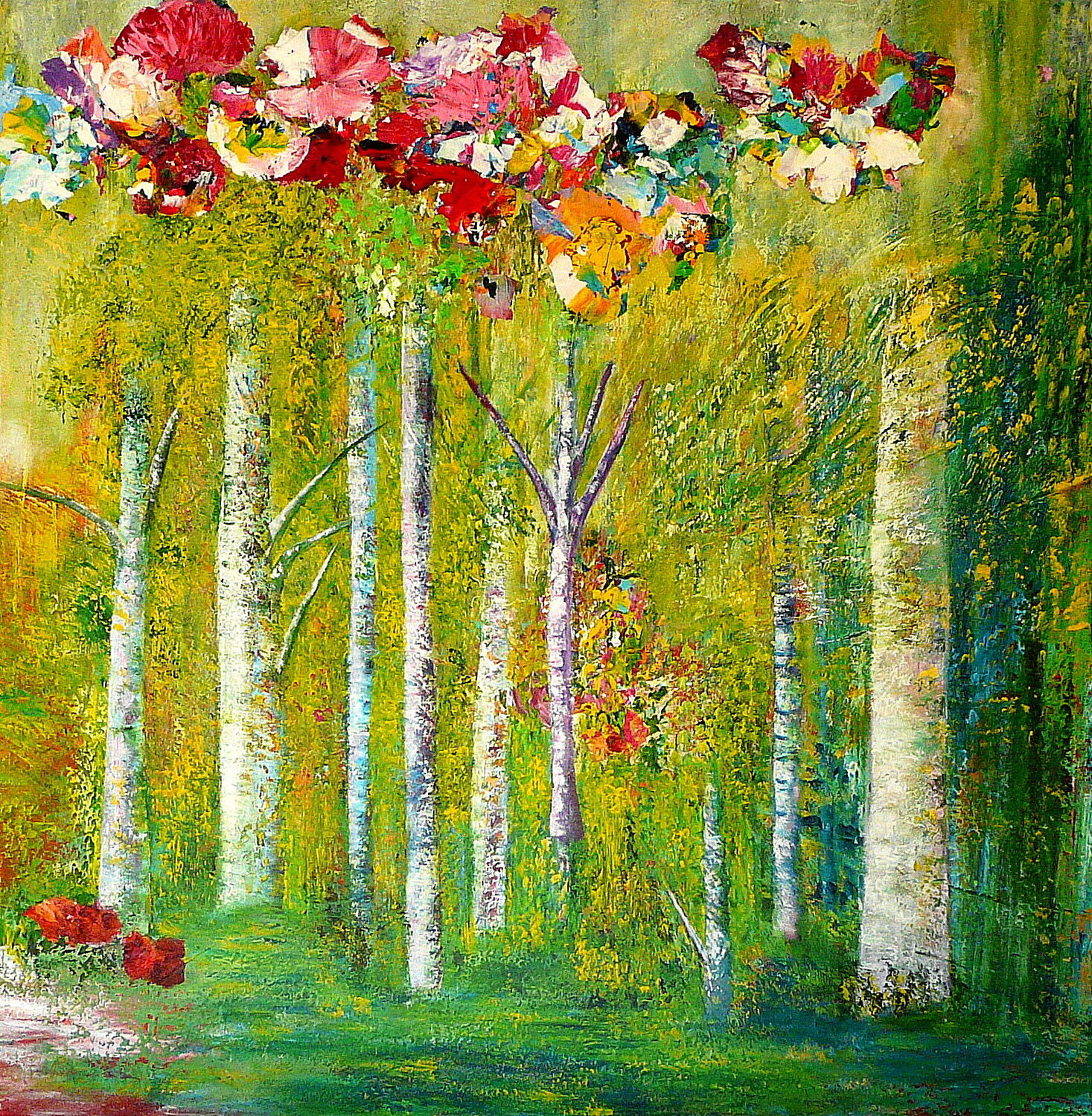 Zauberwald (19) Blanka Mandel Original painting for sale