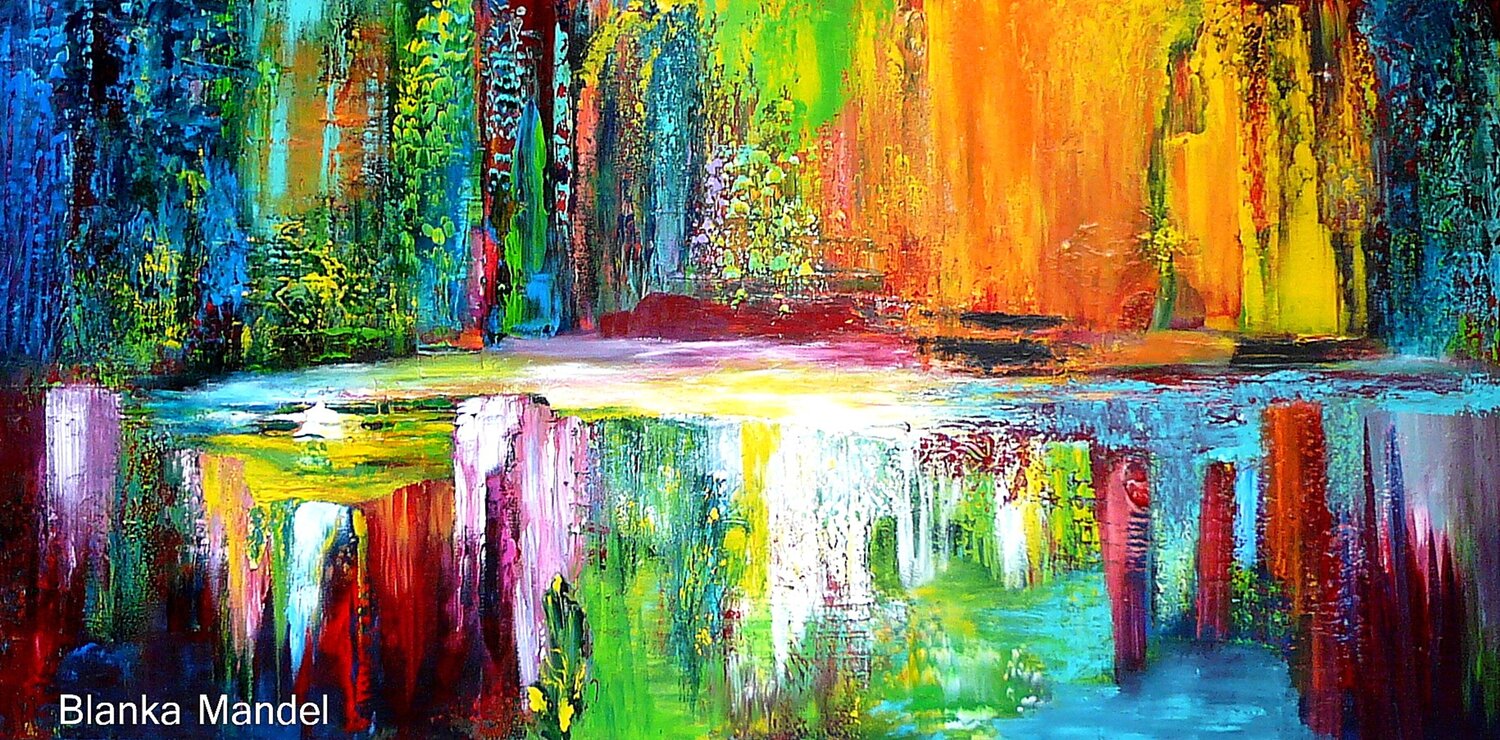 Connected worlds Blanka Mandel Original painting for sale