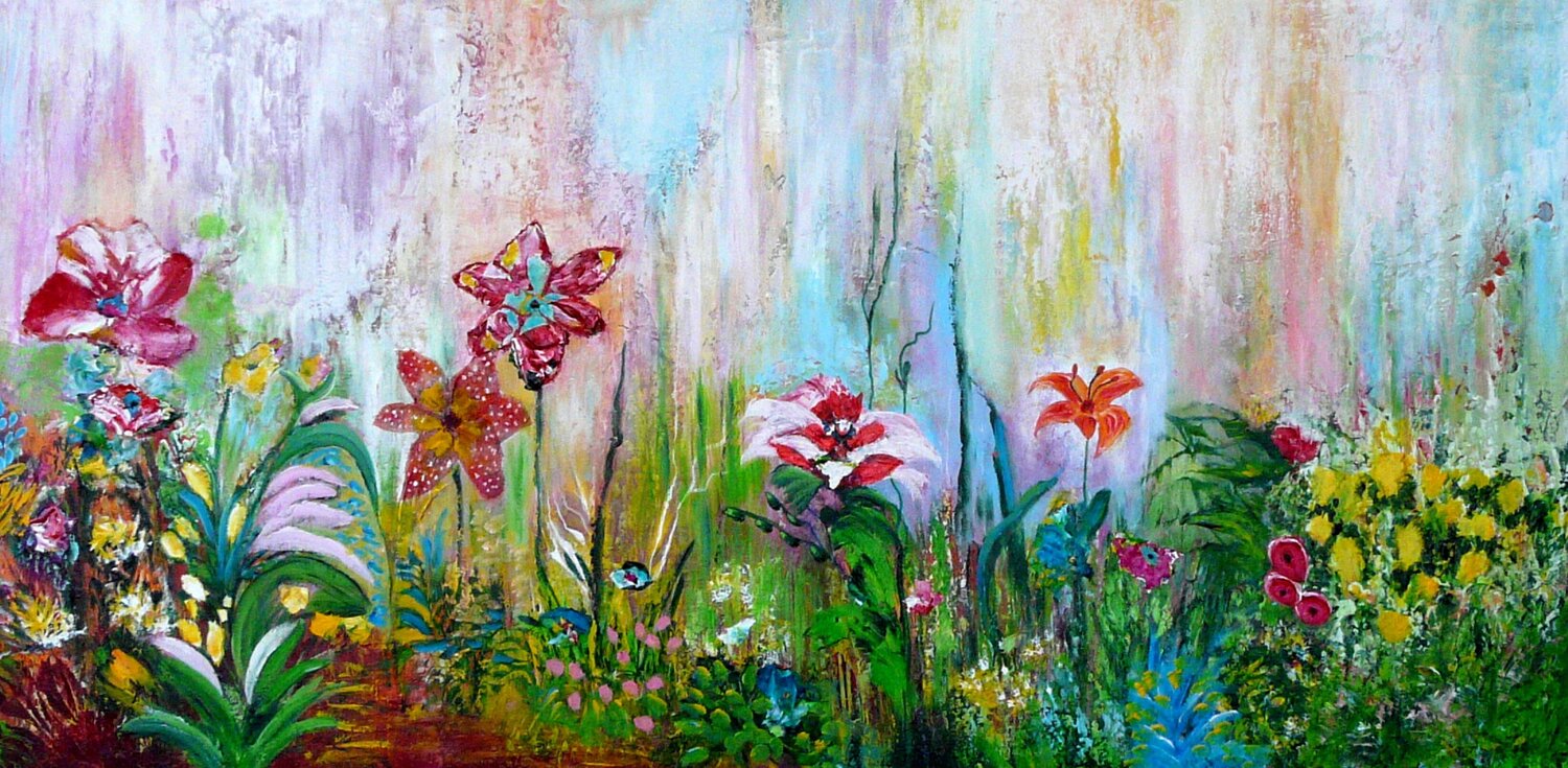 Tropical Rain Blanka Mandel Original painting for sale