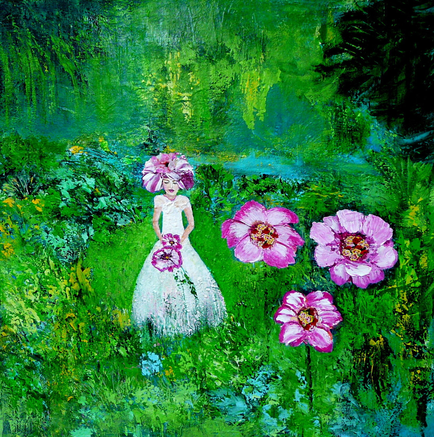 Blooming Blanka Mandel Original painting for sale