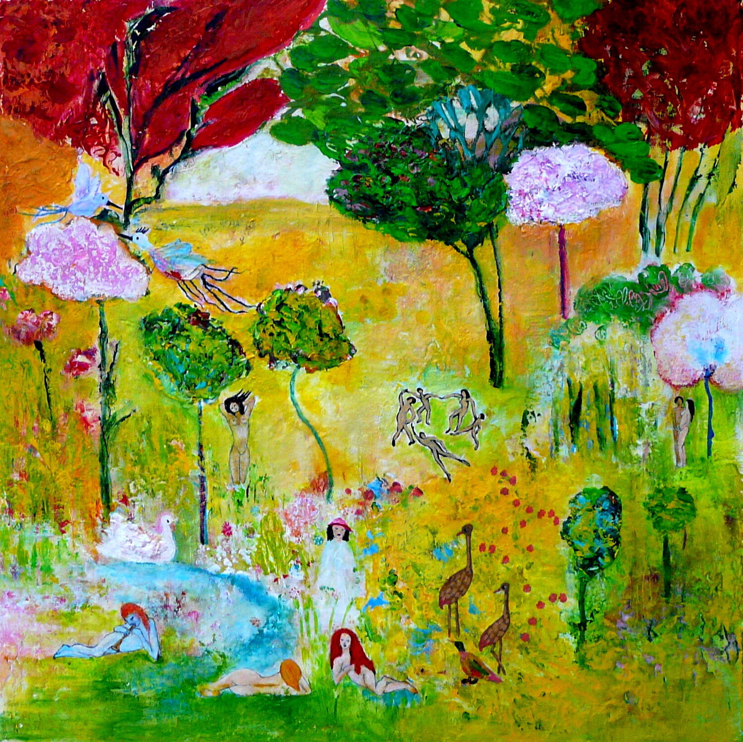 Glückliche Zeiten- inspiriert von Henri Matisse Blanka Mandel Original painting for sale