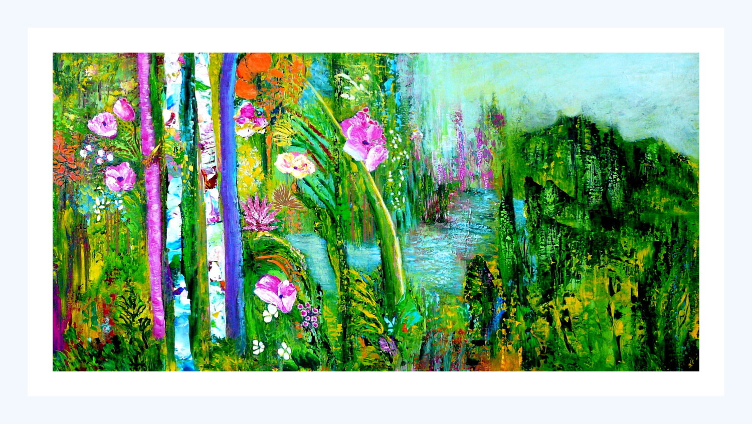 Die Wiederentdeckung des Paradieses (2) Blanka Mandel Original painting for sale