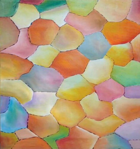People and Umbrellas by PAUL AKIIKI, Painting for Sale on Select
