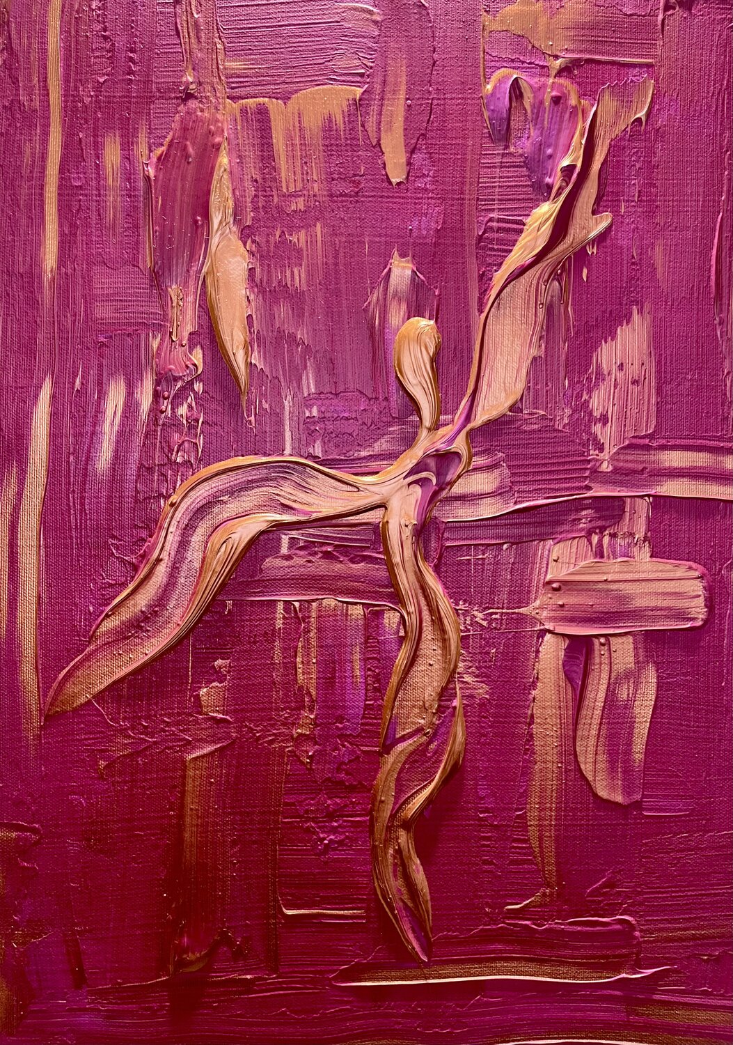 Dancing with My Mirror I Yiannis Kaminis Original painting for sale