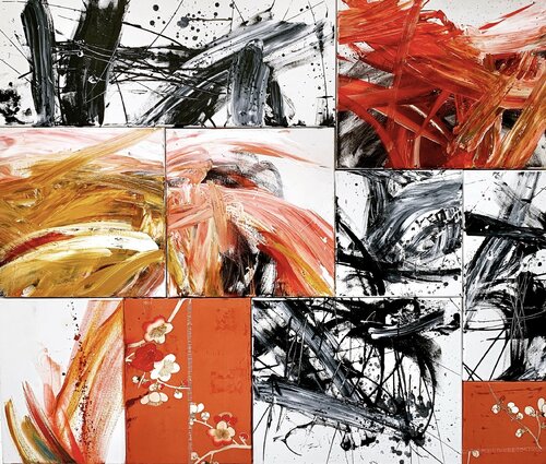 Sakura (Reconstructed Series) by Krisztina Horvath, Painting for Sale on Select