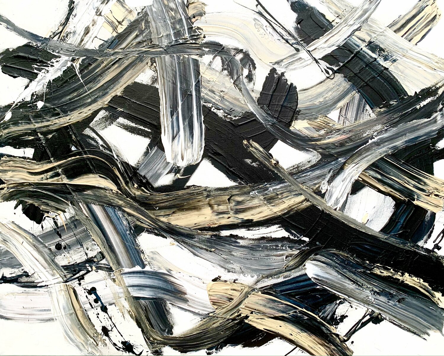 Still Your Waters (Zen Study) Krisztina Horvath Original painting for sale