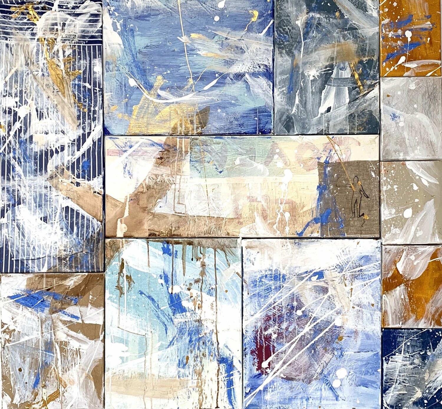 Water Is More Worth Than Gold (Reconstructed Series) Krisztina Horvath Original painting for sale