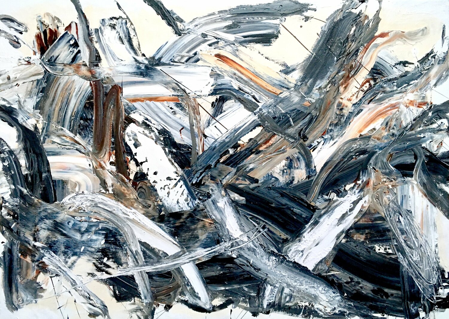 Time Travel (Zen Study) Krisztina Horvath Original painting for sale
