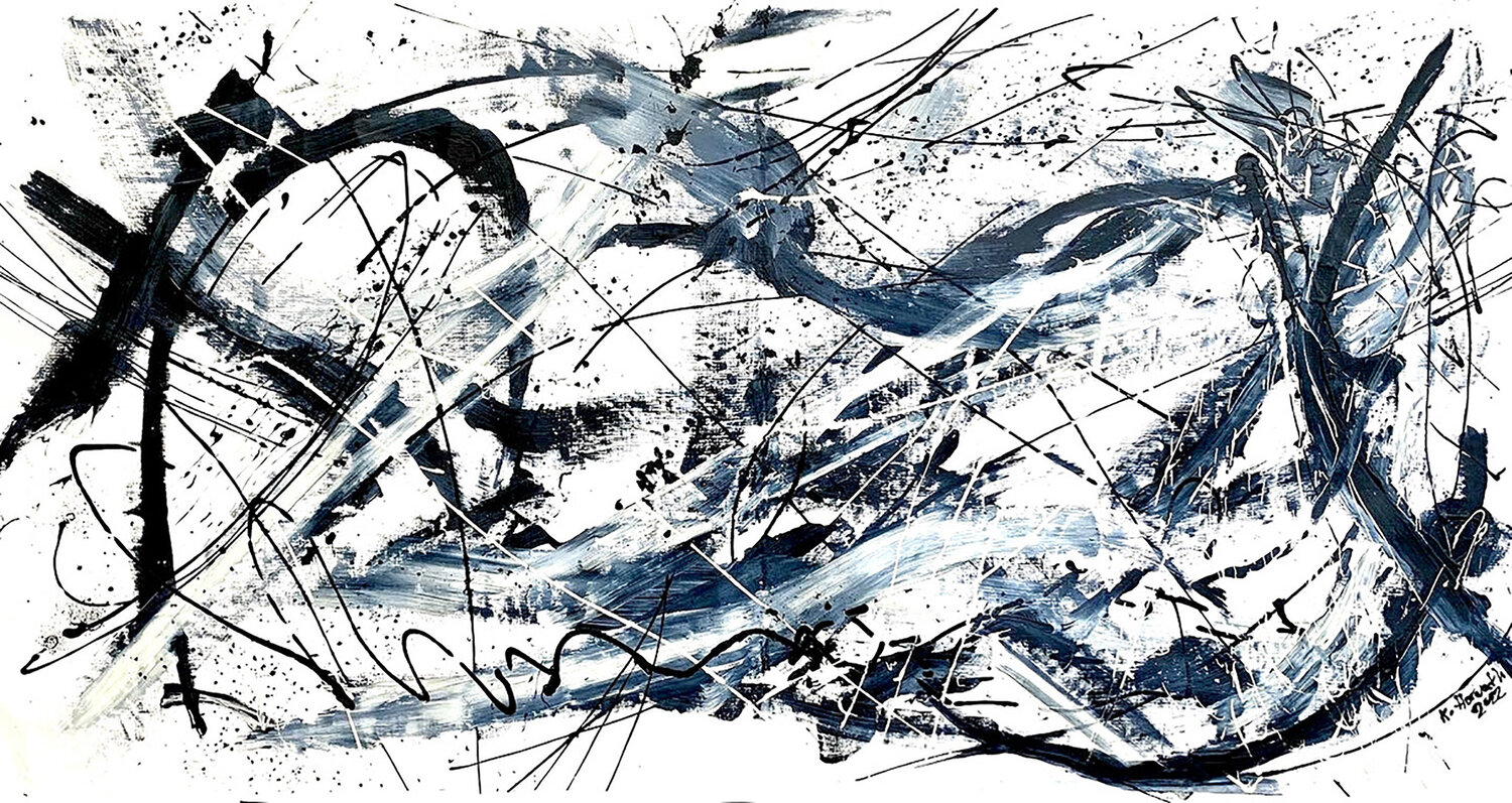 All Around Us (Zen Study) Krisztina Horvath Original painting for sale