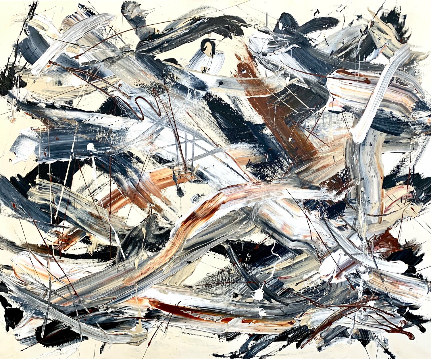 Sweet Freedom (Zen Study) Krisztina Horvath Original painting for sale