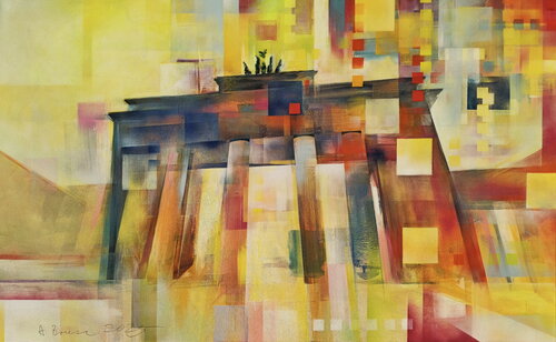 Brandenburger Tor - Herbst in Berlin by Arno Bruse, Painting for Sale on Select