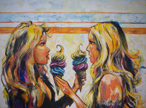 Freundschaft by Arno Bruse, Painting for Sale on Select