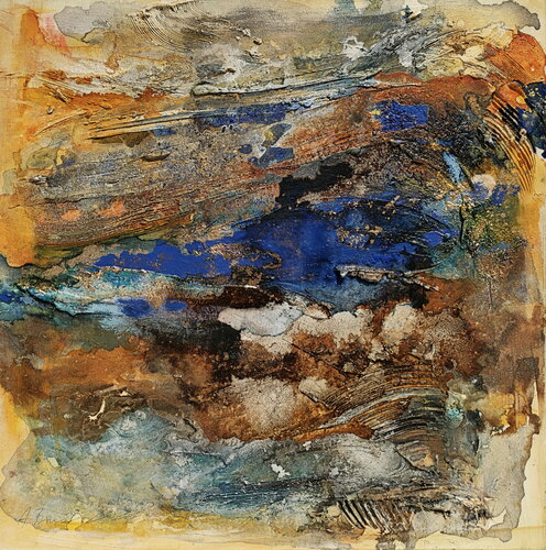 Komposition mit Laspis-Blau by Arno Bruse, Painting for Sale on Select