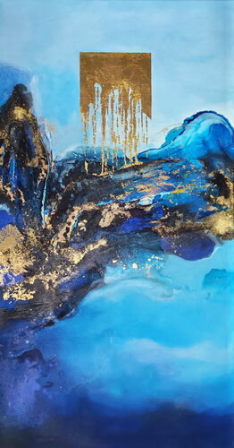 Goldregen auf Laspis by Arno Bruse, Painting for Sale on Select
