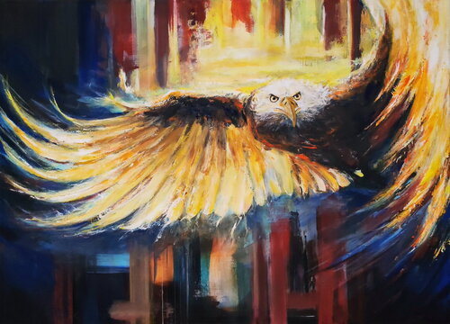 The Eagle Returns by Arno Bruse, Painting for Sale on Select