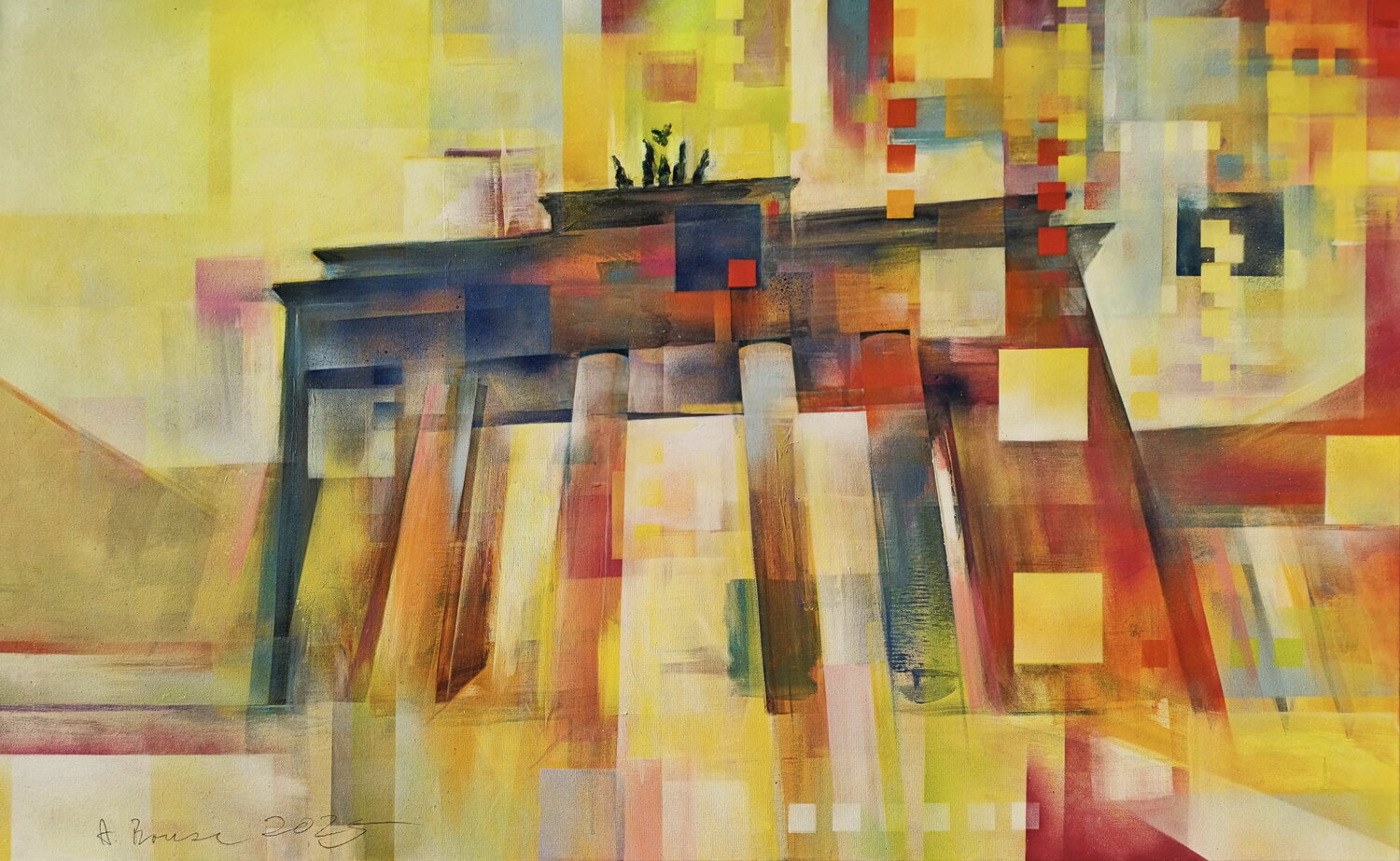 Brandenburger Tor - Herbst in Berlin Arno Bruse Original painting for sale