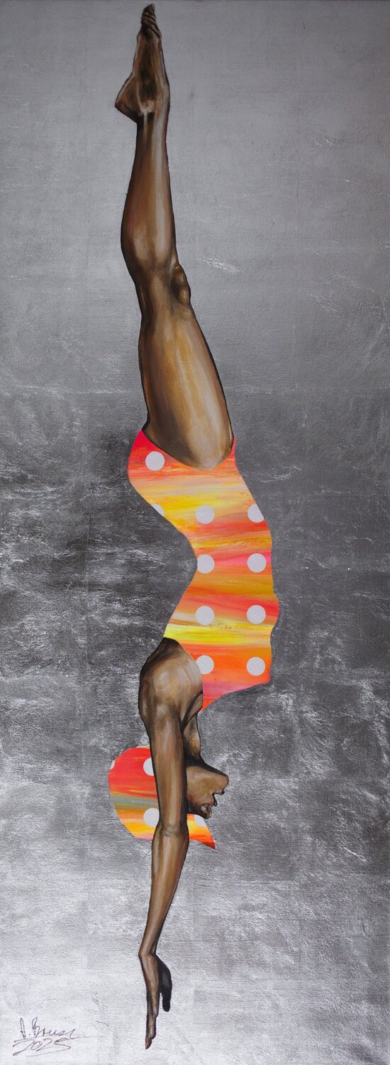 High Dive Arno Bruse Original painting for sale
