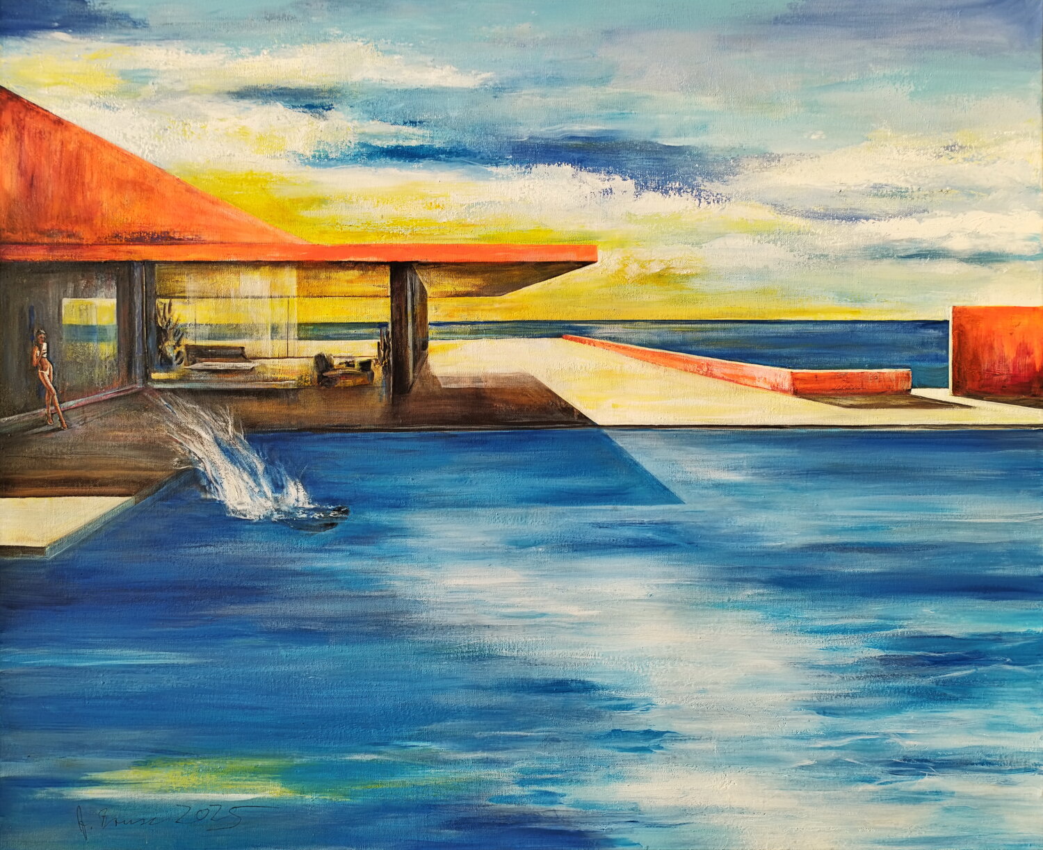 Lazy Afternoon Arno Bruse Original painting for sale