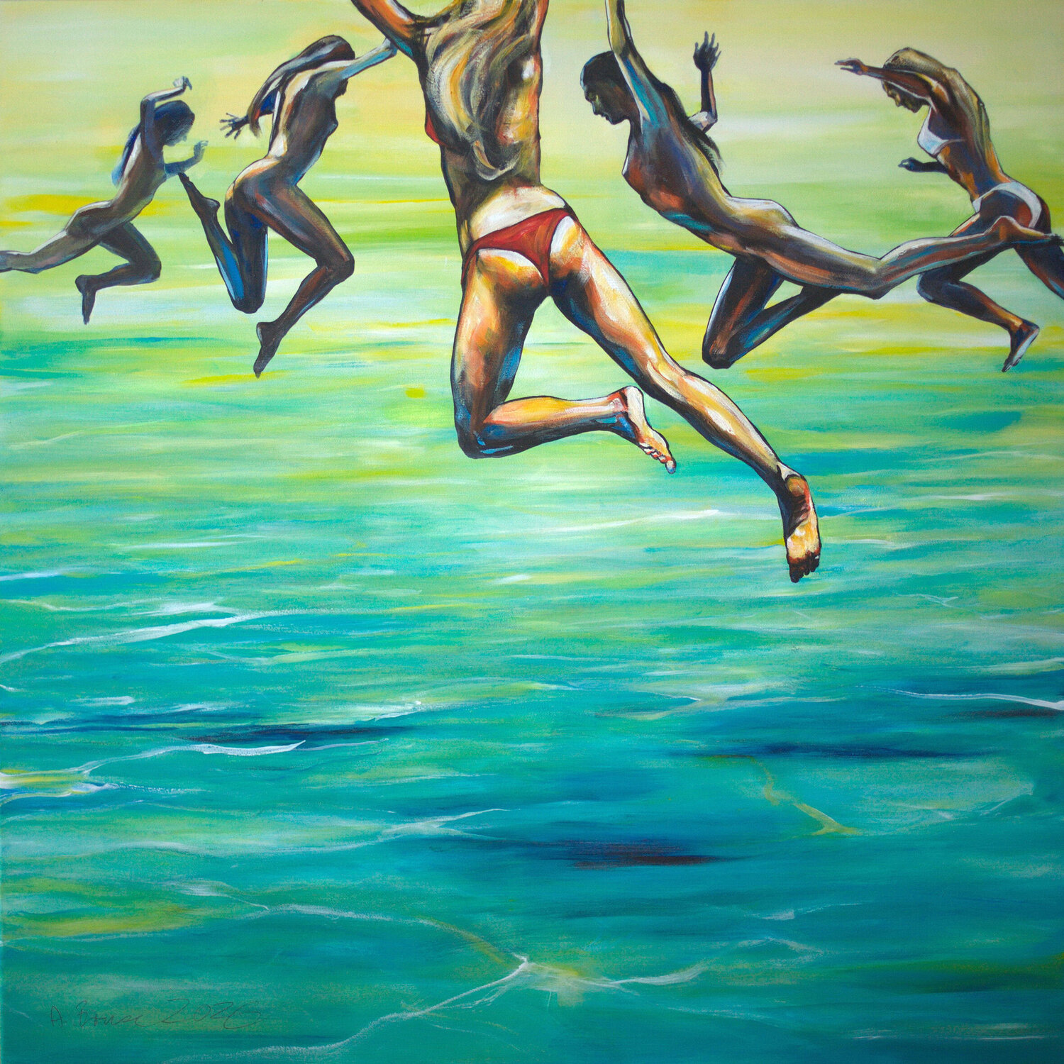 Sommerhitze Arno Bruse Original painting for sale