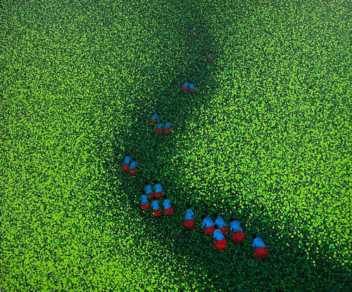 The way to the flower land No.5 by Trong Thuong Tran, Painting for Sale on Select