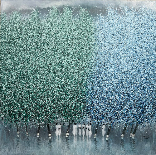 Spring rain no.4 by Trong Thuong Tran, Painting for Sale on Select