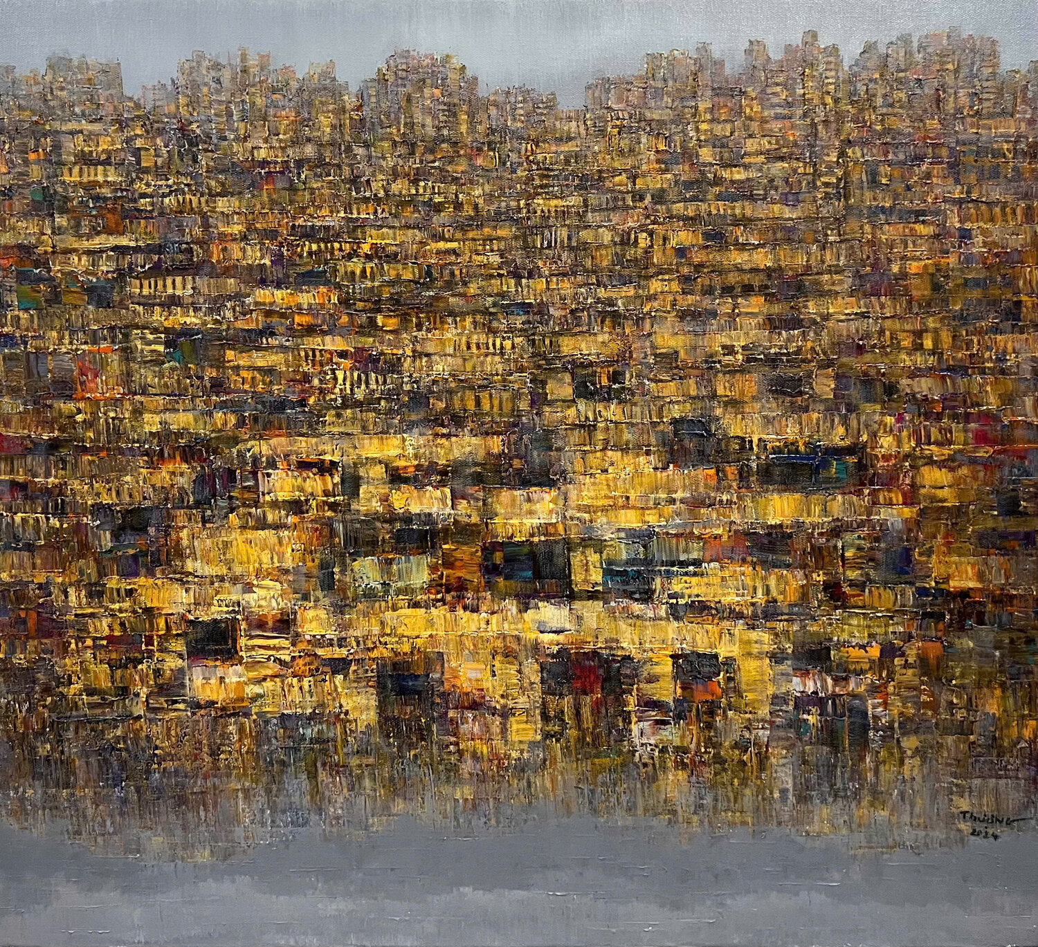 Memories of a city Trong Thuong Tran Original painting for sale