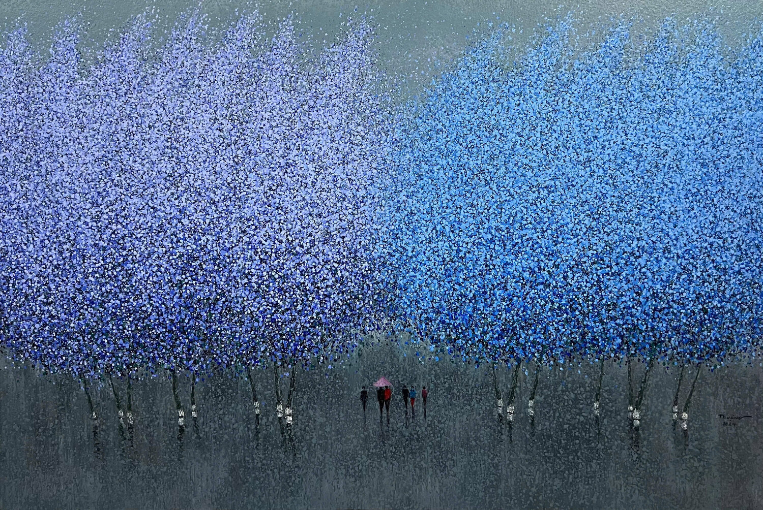 Winter love song Trong Thuong Tran Original painting for sale