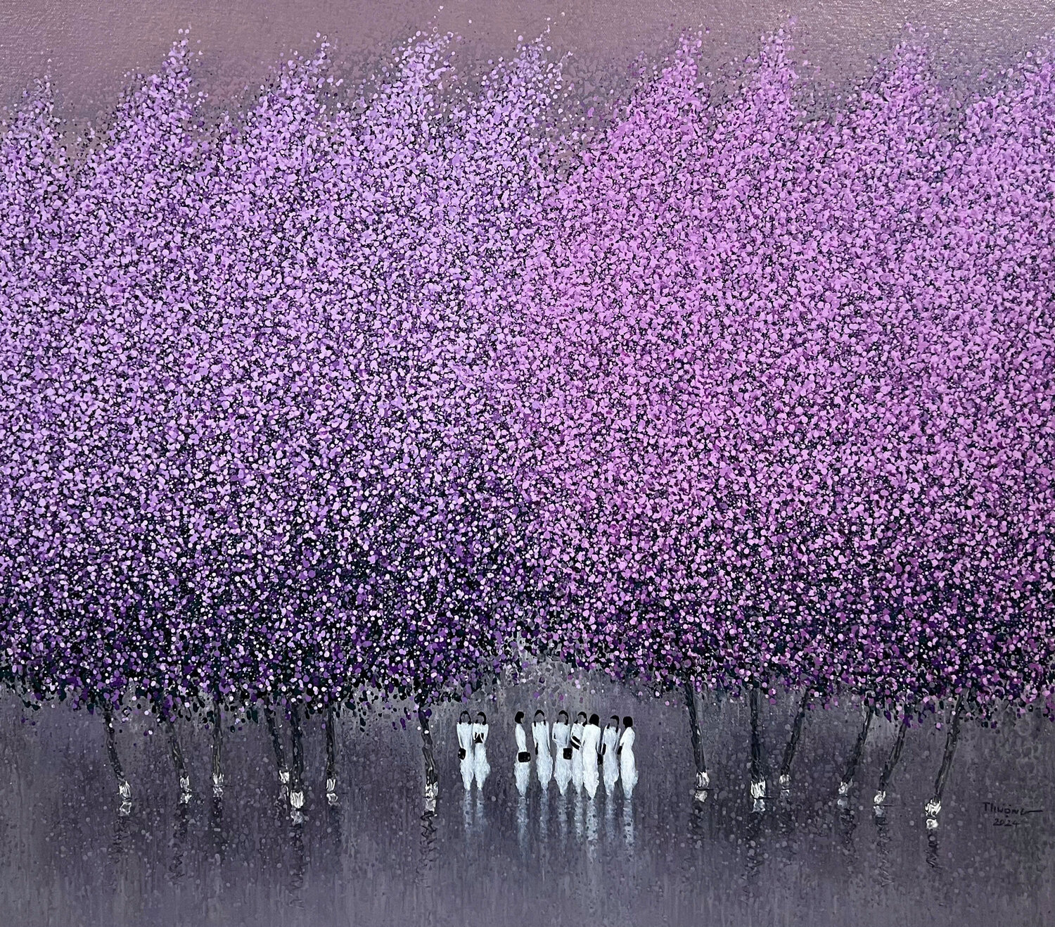 Winter love song No.2 Trong Thuong Tran Original painting for sale