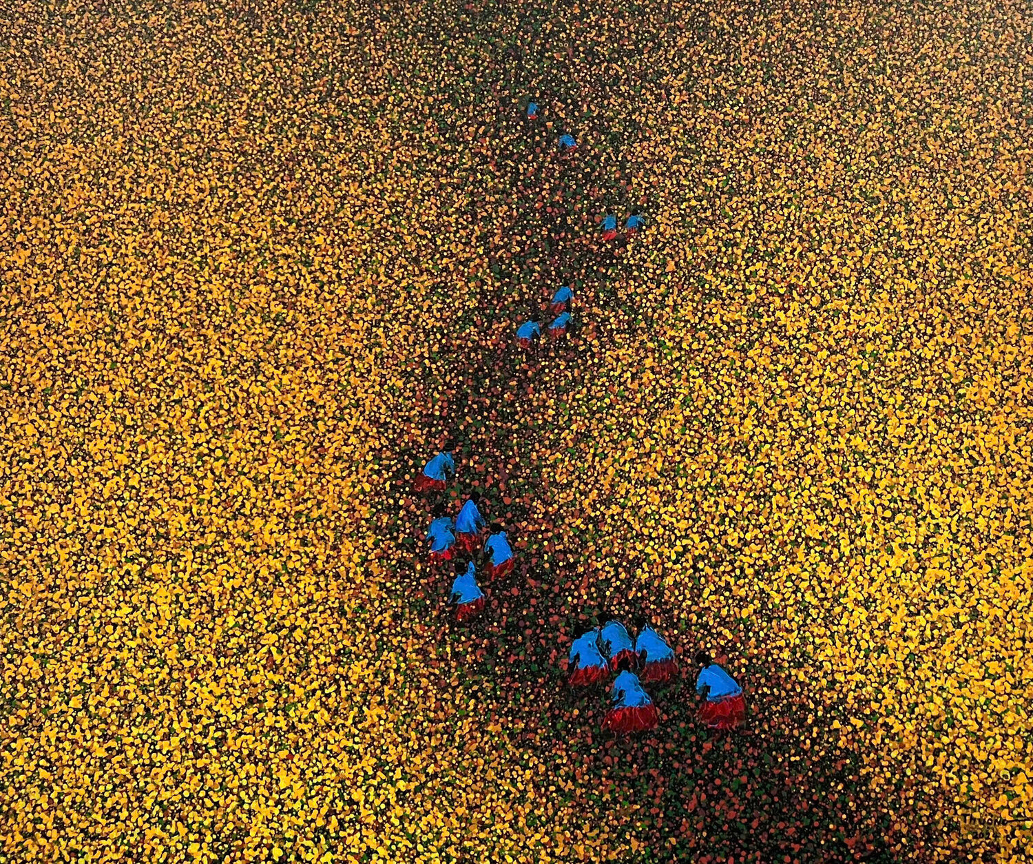 The way to the flower land No.4 Trong Thuong Tran Original painting for sale
