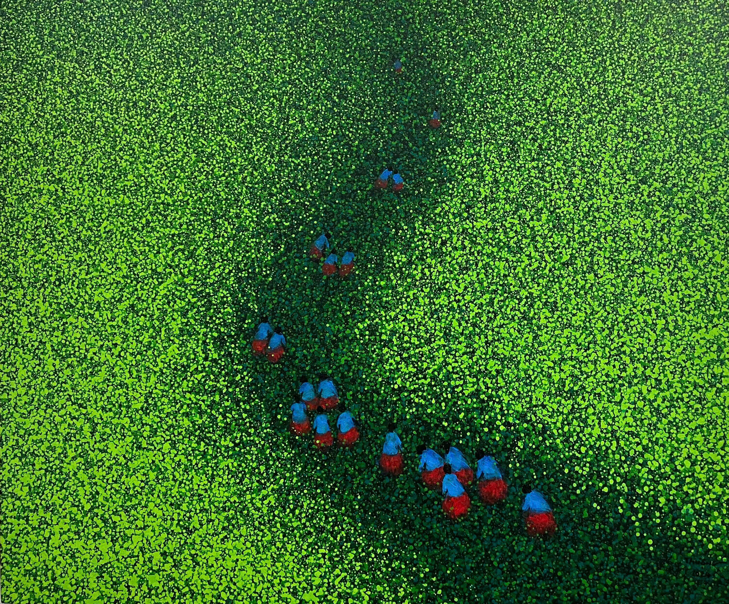 The way to the flower land No.5 Trong Thuong Tran Original painting for sale