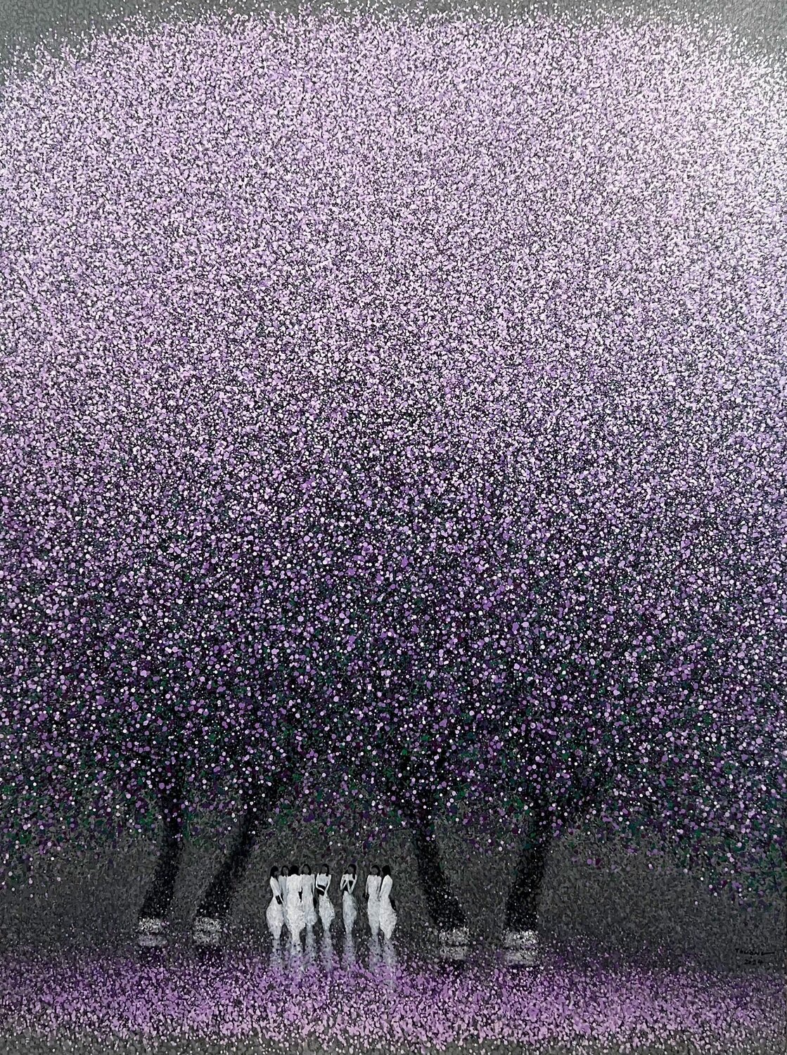 Passing through the winter days Trong Thuong Tran Original painting for sale