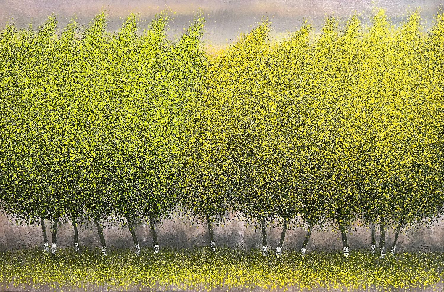 Season of changing leaves Trong Thuong Tran Original painting for sale