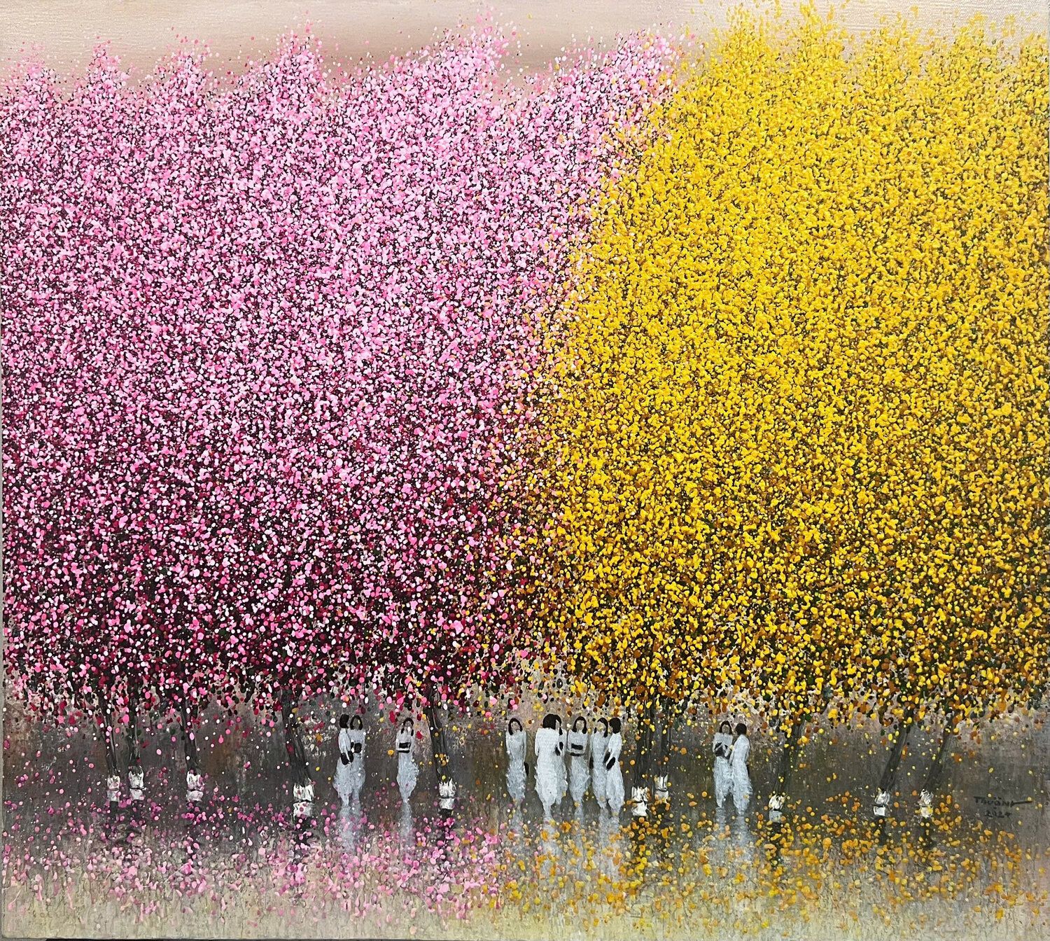 Song of the changing seasons no.3 Trong Thuong Tran Original painting for sale