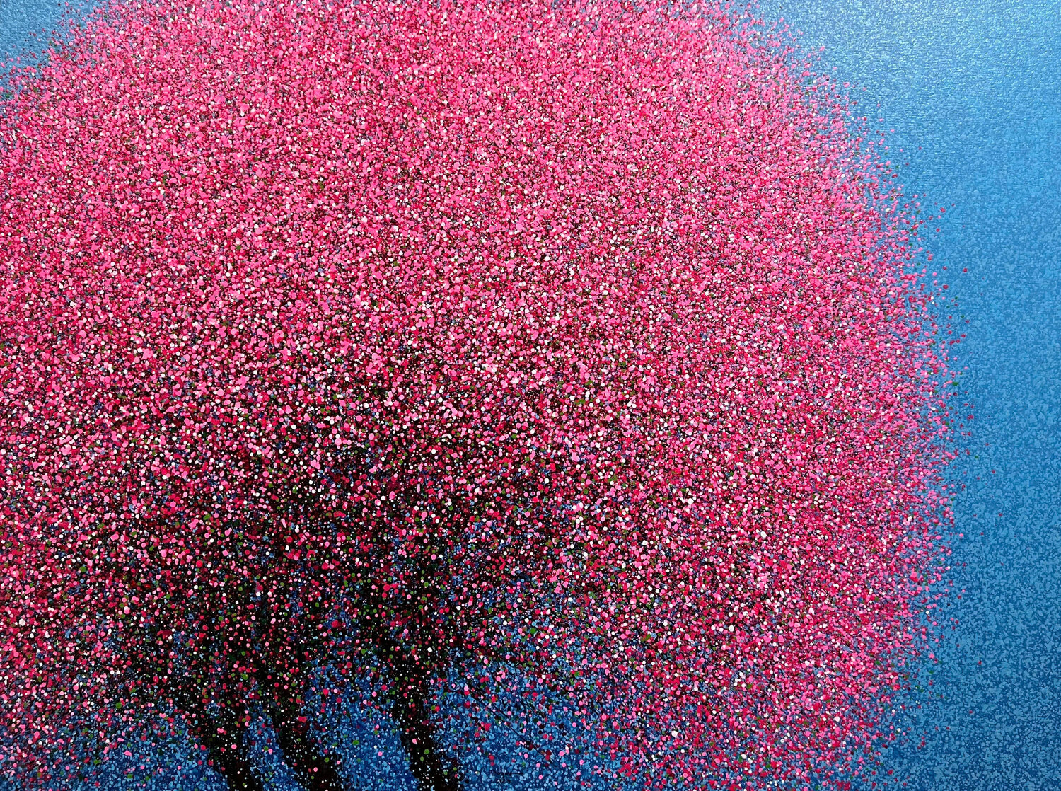 Cherry blossoms in the spring breeze No.4 Trong Thuong Tran Original painting for sale
