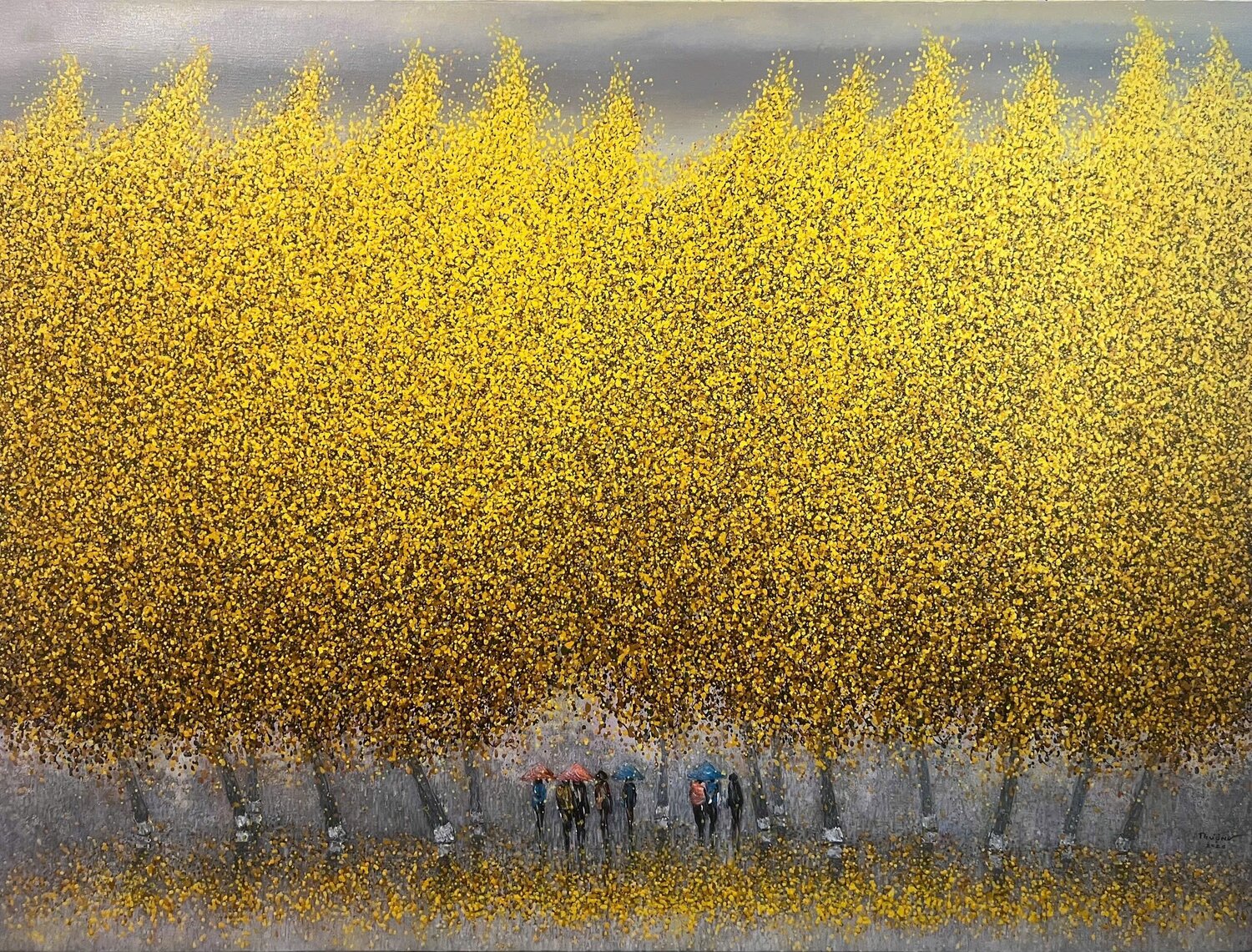 After the autumn rain No.5 Trong Thuong Tran Originalgemälde zu verkaufen