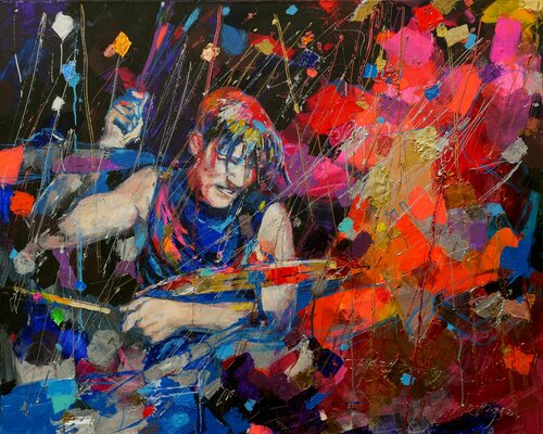 Feel the beat by Miriam Montenegro, Painting for Sale on Select