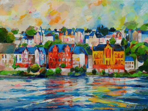 Sunlight on the Rhine by Miriam Montenegro, Painting for Sale on Select
