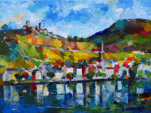 Herbst an der Mosel by Miriam Montenegro, Painting for Sale on Select
