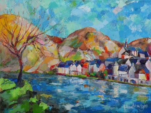 Frühling an der Mosel by Miriam Montenegro, Painting for Sale on Select