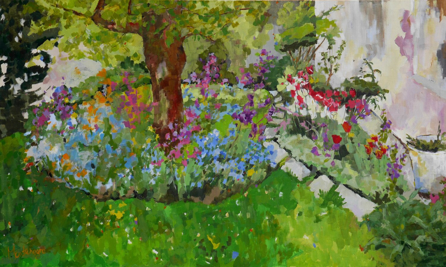 Garten im Frühlng Miriam Montenegro Original painting for sale