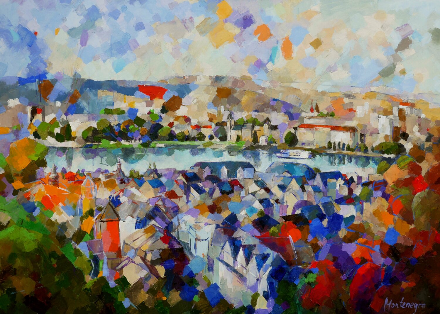 Am Fuße der Festung Miriam Montenegro Original painting for sale
