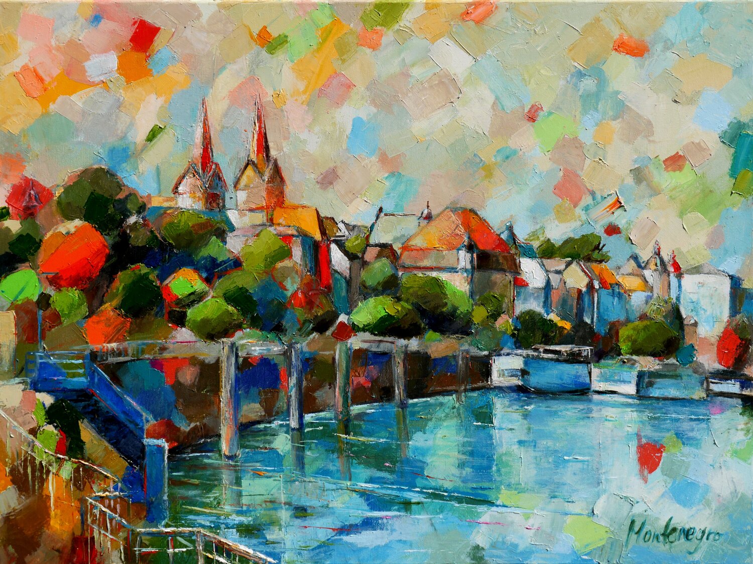 A sunny new day Miriam Montenegro Original painting for sale