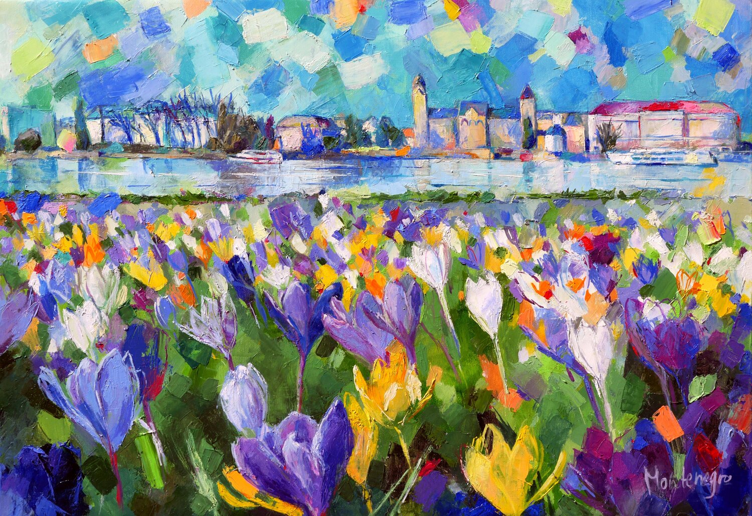 First spring bloom Miriam Montenegro Original painting for sale