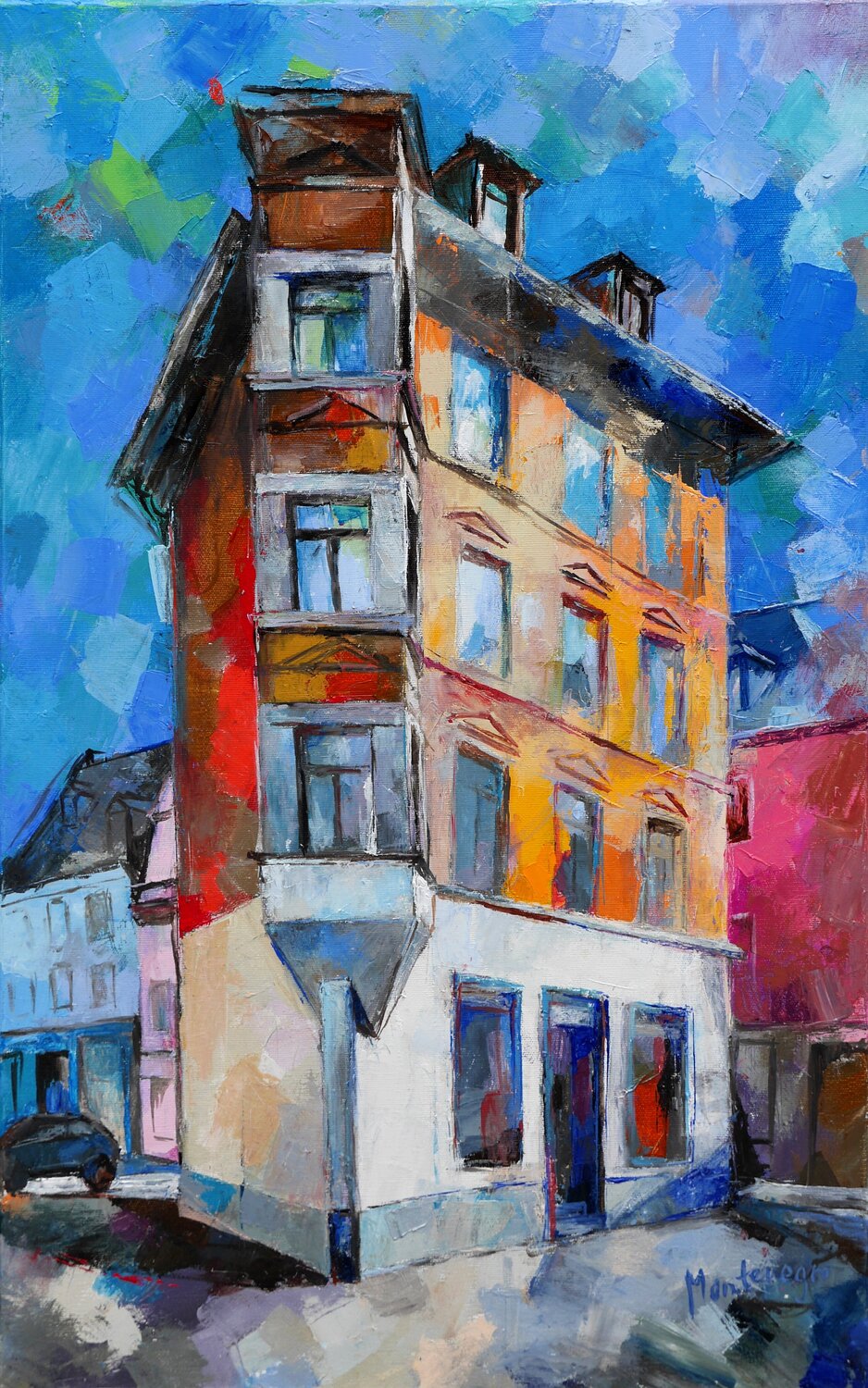 Das Braun'sche Haus Miriam Montenegro Original painting for sale