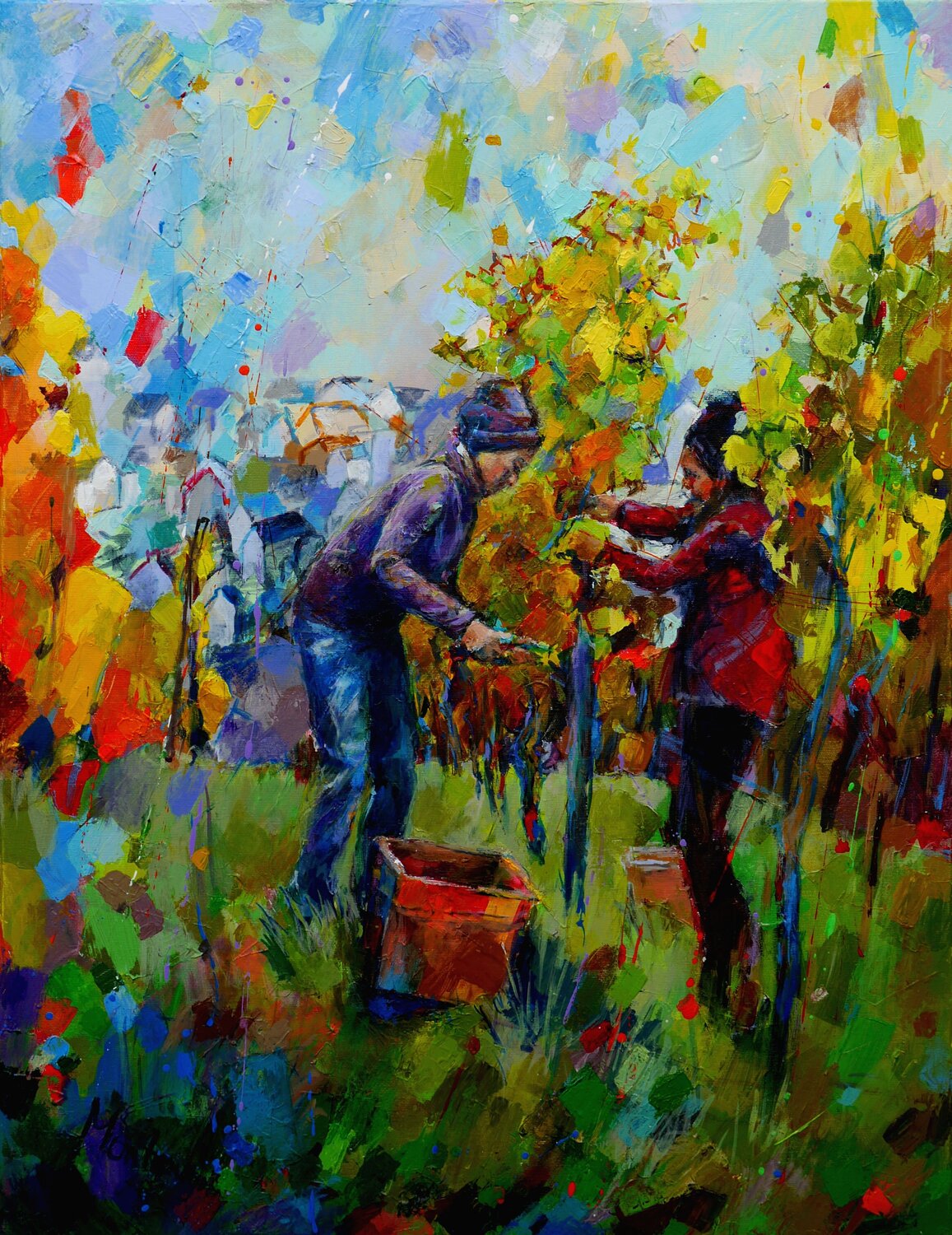 Weinlese Miriam Montenegro Original painting for sale