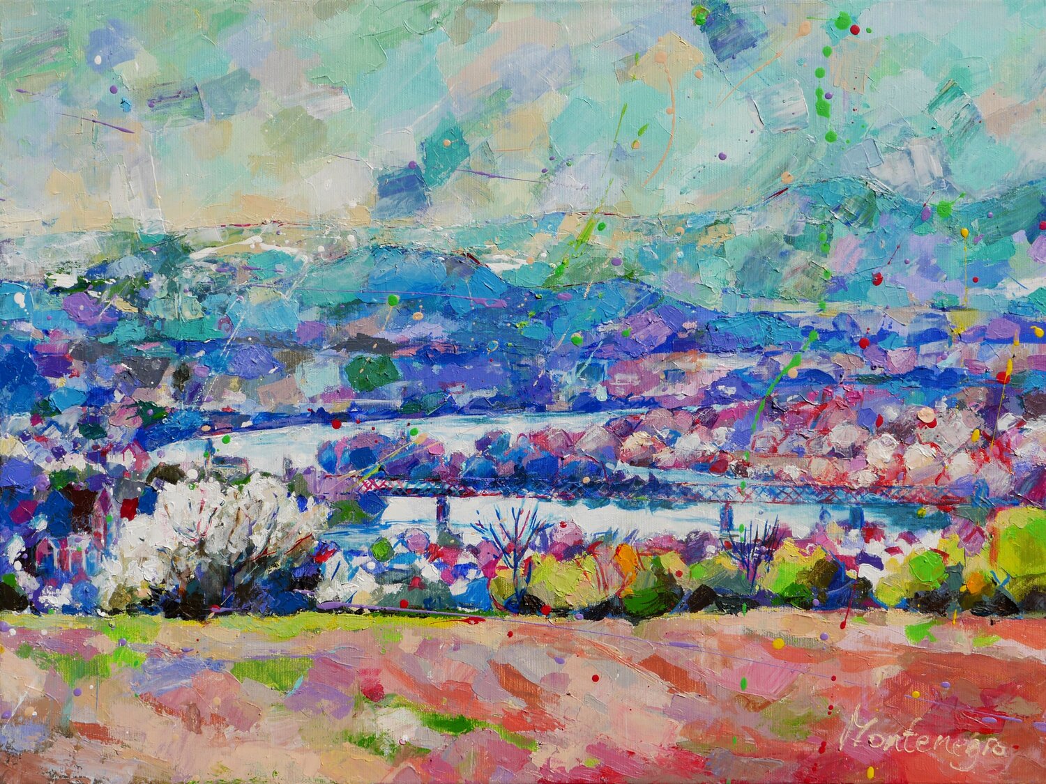Spring in the valley Miriam Montenegro Original painting for sale