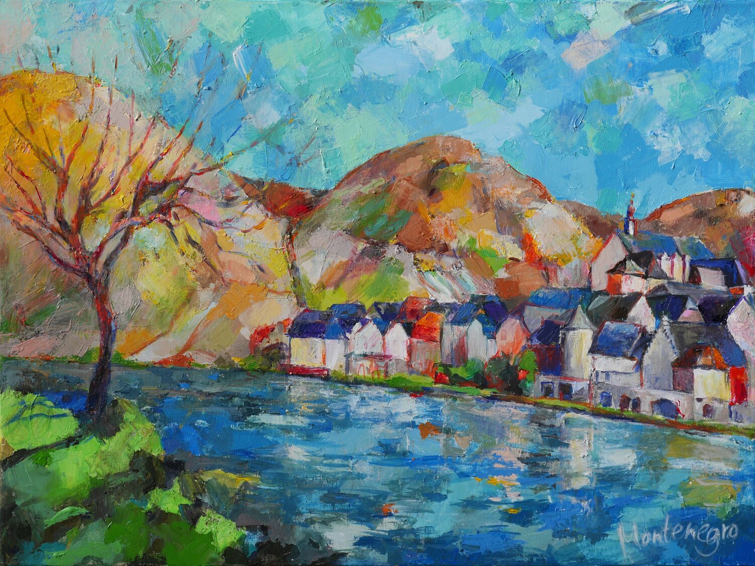 Frühling an der Mosel Miriam Montenegro Original painting for sale