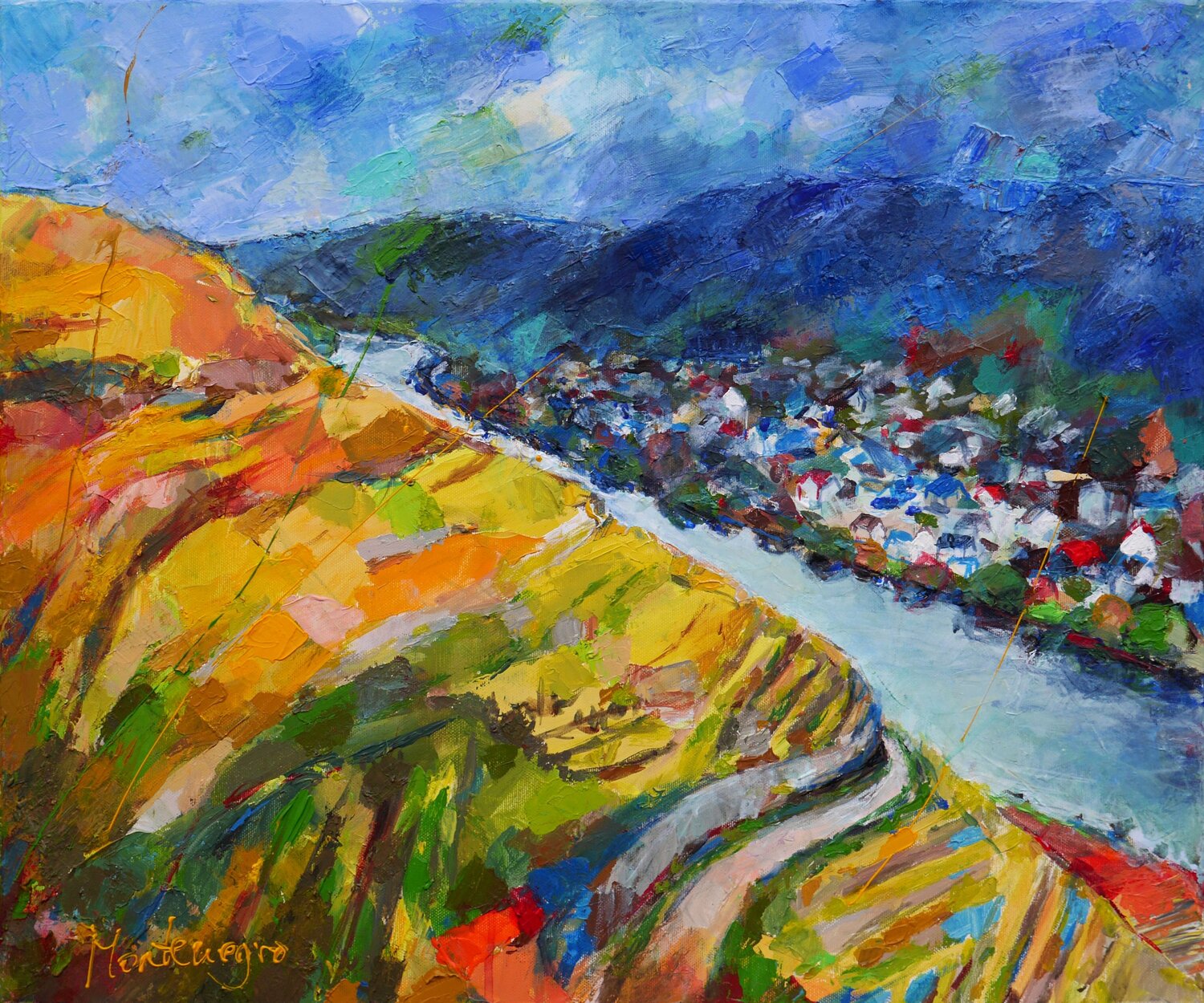 Sonnenpfad Miriam Montenegro Original painting for sale