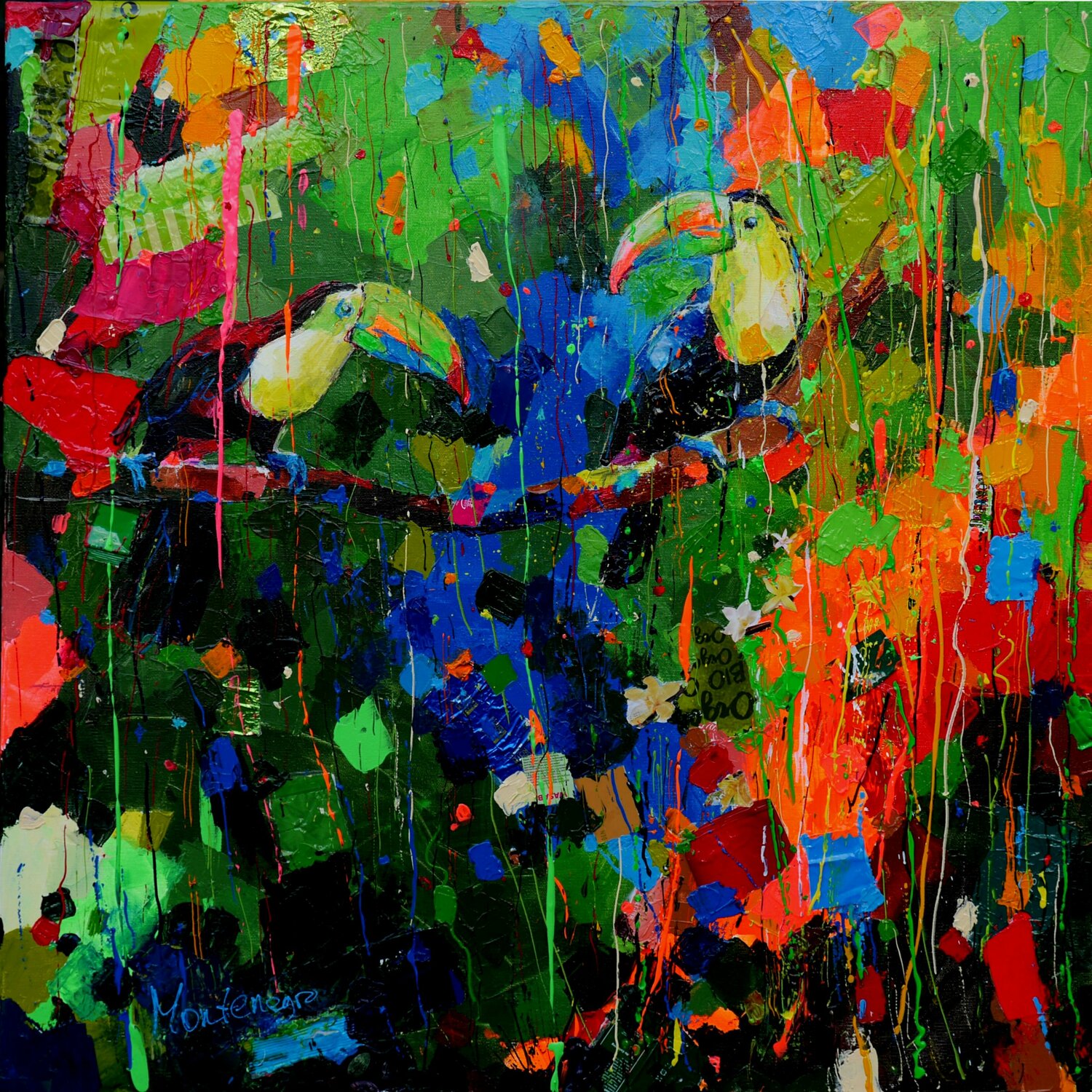 Save the rainforest Miriam Montenegro Original painting for sale